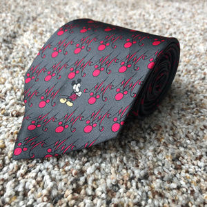 Black and Red Mickey Mouse Tie